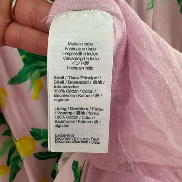 J. Crew Factory Women’s Plus Size Pink Lemon Novelty Printed Sleeveless Midi Dre - Picture 14 of 15